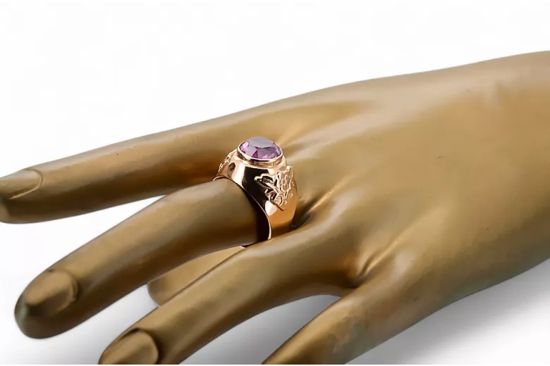Original Vintage 14K Rose Gold Amethyst Ring Vintage craft vrc078r